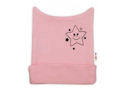105163 177254 novorozenecka cepicka baby nellys baby little star ruzova