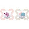 140820 256604 ortodonticky silikonovy dudlik mam start girl 0 2 m smetanova ruzova 2 ks