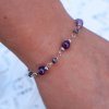 MAMA náramek: Ametyst + hematit + chir. ocel