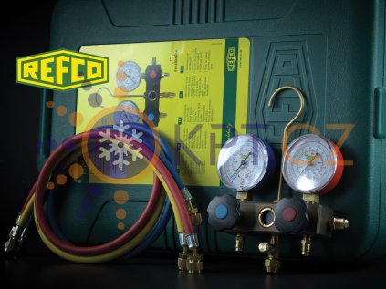 Sada mechanických manometrov REFCO BM2 3 DS R32 2
