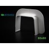 PVC kryt přechodu stěnou 80x60mm k žlabu 2