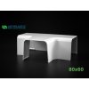 PVC T kus 80x60mm k žlabu Artiplastic DT80 0813DT 2
