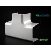 PVC T kus 80x60mm k žlabu Artiplastic DT80 0813DT 3