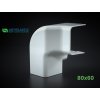 PVC levý vertikální úhel 80x60 mm k žlabu Artiplastic 08 0814 VS W 1