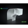 PVC levý vertikální úhel 80x60 mm k žlabu Artiplastic 08 0814 VS W 2