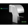 PVC pravy vertikální úhel 80x60 mm k žlabu Artiplastic 08 0815 VD W 2