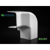 PVC pravy vertikální úhel 80x60 mm k žlabu Artiplastic 08 0815 VD W 3