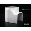 PVC pravy vertikální úhel 80x60 mm k žlabu Artiplastic 08 0815 VD W 4