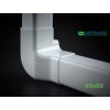 PVC pravy vertikální úhel 80x60 mm k žlabu Artiplastic 08 0815 VD W 5