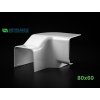 PVC pravy vertikální úhel 80x60 mm k žlabu Artiplastic 08 0815 VD W 1