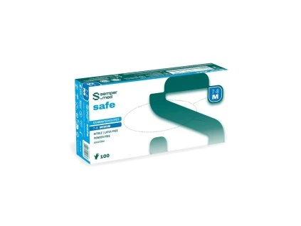 Sempermed Safe Nitril (Barva Modrá, Velikost XL)