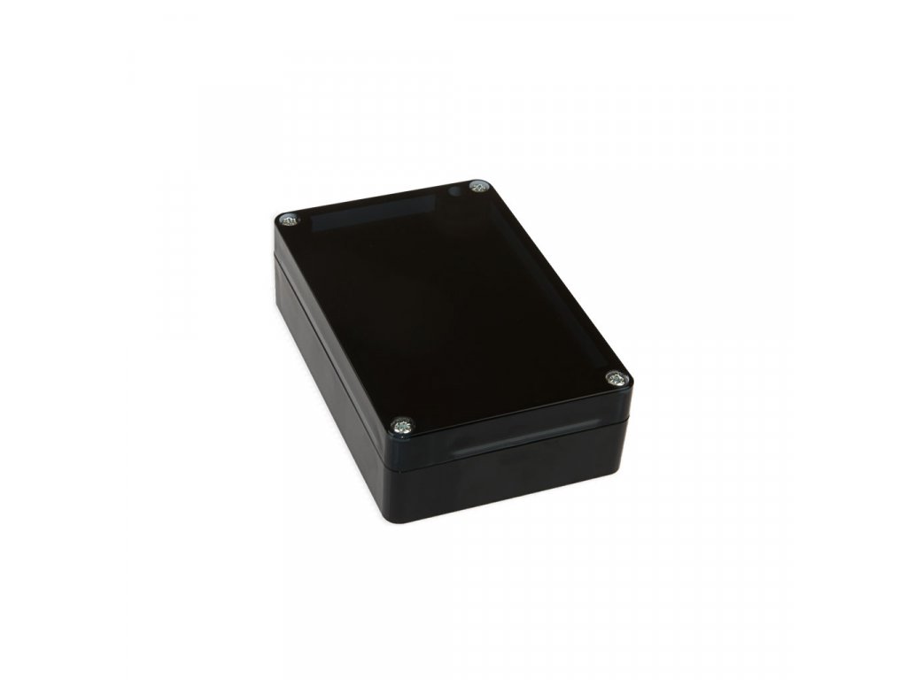 Plastová krabička KM-177IBKTrS, černá, kouřové víko