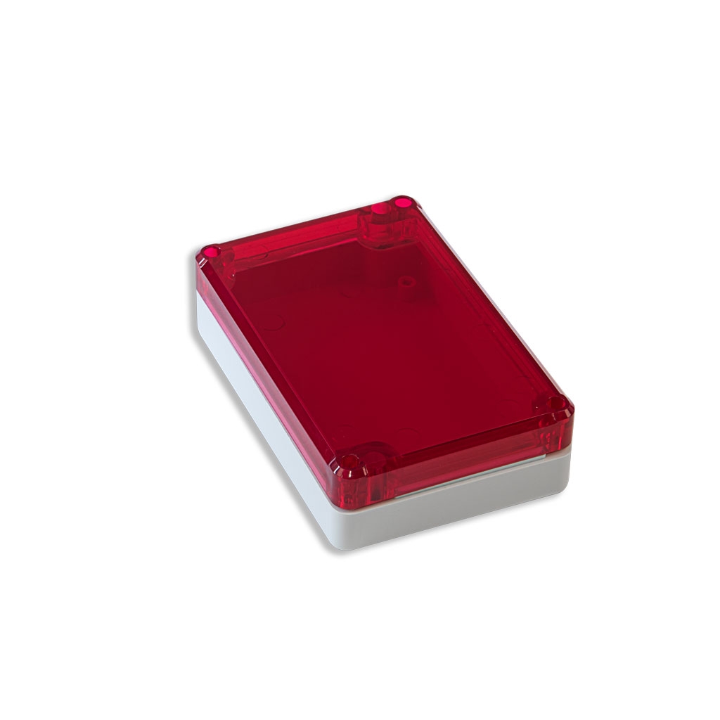 Maszczyk Plastová krabička KM-77IGTrR, šedá, červené víko