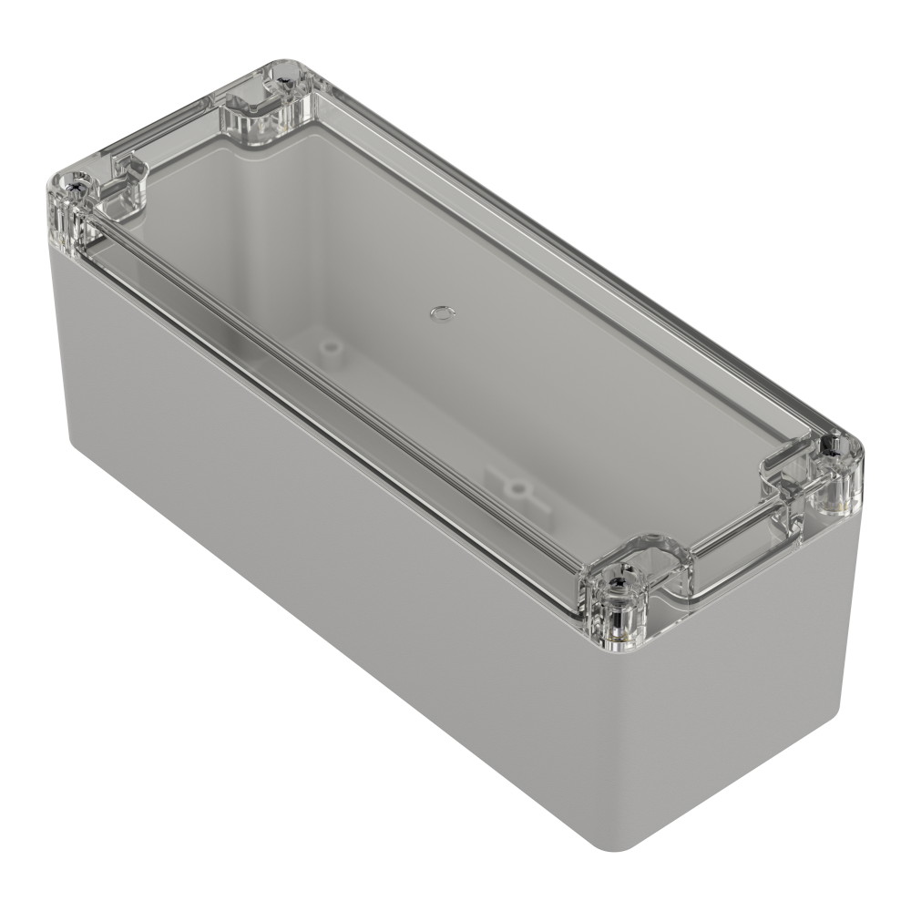 Kradex Plastová krabička ZP190.75.75JpH TM , šedá s průhledným víkem