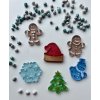 Sada 6 ks - vločka, čepice, stromek, sněhulák, pan Perníček, paní Perníčková