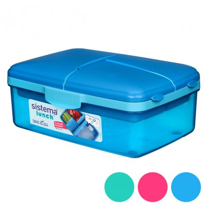 3965 Box na jídlo Quaddie 1,5l s lahvičkou na pití 001