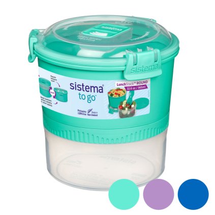 21360 Kulatá nádoba na jídlo Sistema Lunchstack To Go 965 ml