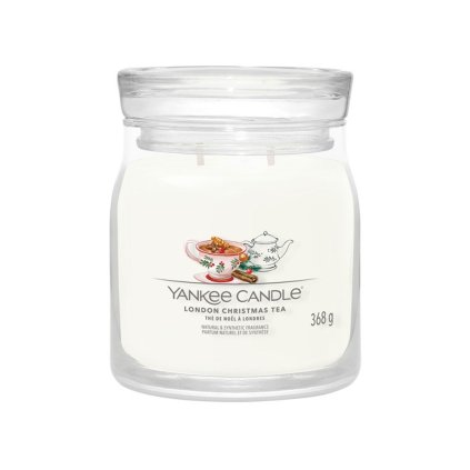 42194 Yankee Candle svíčka Signature sklo střední 2knoty London Christmas Tea 001
