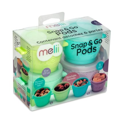 11060 Melii Kelímky na potraviny Snap&Go 177 ml sada 4ks