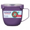 21141 Sistema Hrnek na polévku do mikrovlnné trouby 900 ml - misty purple