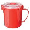 1107 Sistema Hrnek na polévku do mikrovlnné trouby 656 ml červený