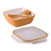 379 Snips Box na obědy Snipslock čtvercový s příborem 1,5l světlehnědý