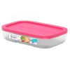 24004 Makamaka Svačinový box City se 3 přihrádkami 850 ml růžový
