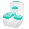 21685_minty Sistema Box na jídlo To Go s 5 oddíly a kelímkem 1,25l minty teal