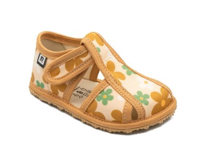 papuce kvety bezove 3173