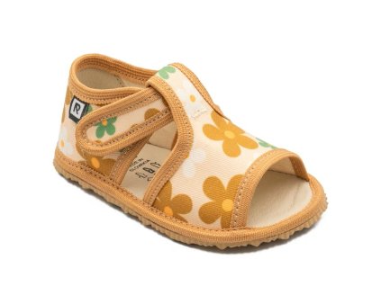 papuce kvety bezove 3175