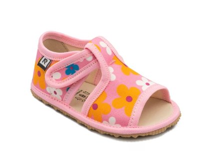 papuce kvety ruzove 3174