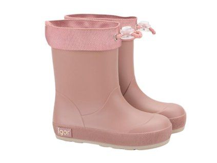 Detské barefoot gumáky Igor - Yogi Cuello Rosa