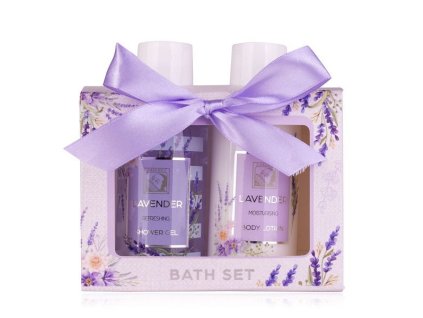SET koupelový LAVENDER v dárkové krabičce, vč. 100ml gel sprchový, 100ml mléko tělové SALSA