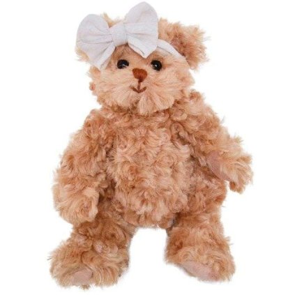 Bukowski plyšová medvědice Little Daniels Girlfriend s bílou mašlí, 25cm, Bukowski Design