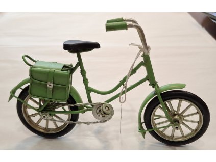 Dekorativní kovové retro kolo zelené