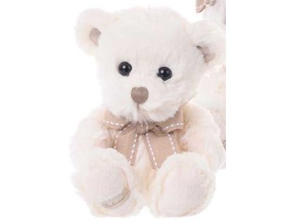 BK CASPAR bílý medvěd s mašlí na krku (18 cm) Bukowski Design