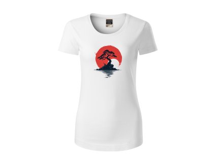 Dámske tričko s organickej bavlny tričko Strom a Slnko