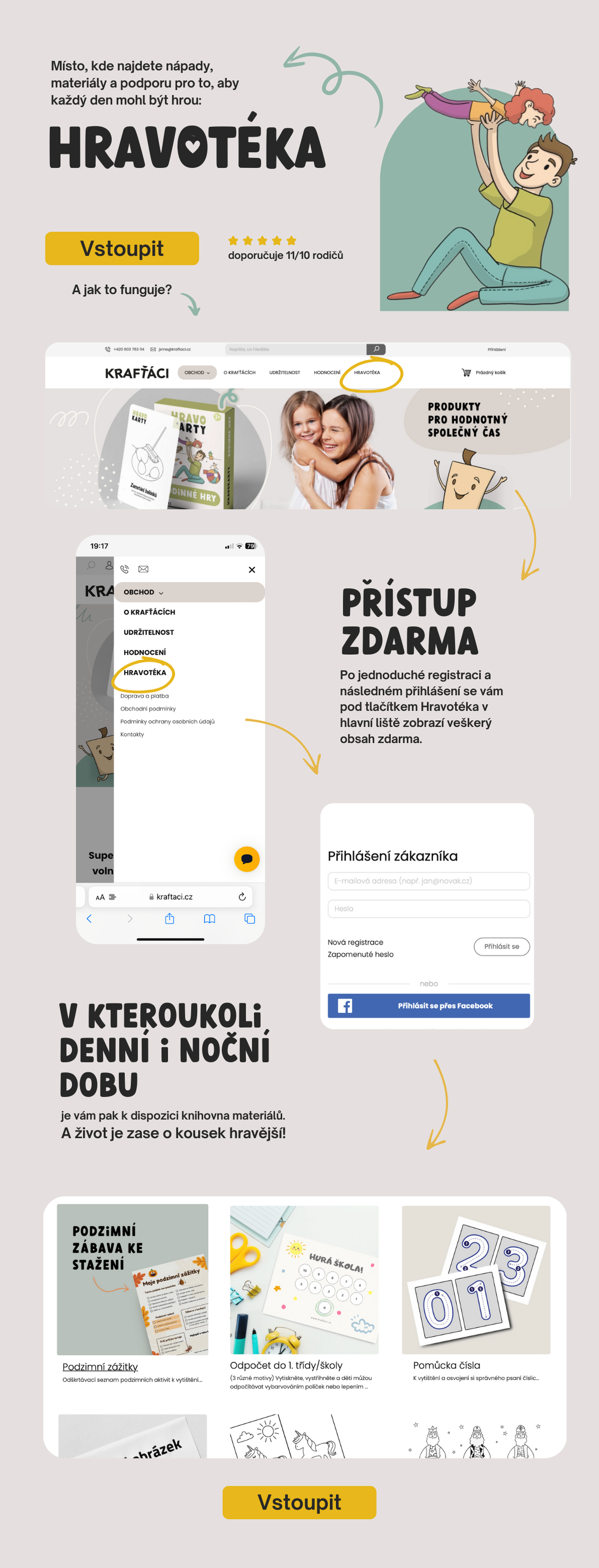 hravotéka - obsah pro rodiče a děti ke stažení