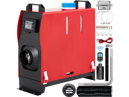 Naftový ohrievač 8 kW, 12 V, s LCD displejom a diaľkovým ovládaním, vhodný pre autá, karavany a dielne