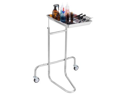 Nastaviteľný laboratórny vozík 79-136 cm, nosnosť 8 kg, rozmery 55 x 66 cm