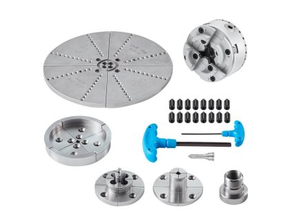 Univerzálne skľučovadlo pre sústruhy KP965, 96 mm, 5 typov čeľustí, závit M33 x 3,5 TPI