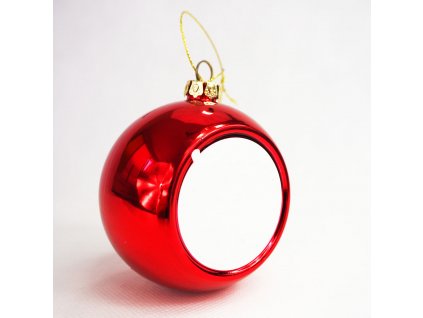 Vianočné gule pre sublimáciu - červená (5 kusov)