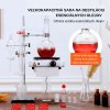Destilačná aparatúra pre éterické oleje z bylín, kapacita 500 ml, sada 33 dielov, vykurovacia doska 1000W