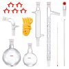 Laboratorní destilační aparatura, 1000 ml, 14dílná sada z borosilikátového skla 3.3 s 24/40 spojkami