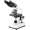 Binokulárny laboratórny mikroskop so zväčšením 40x-2500x, objektívmi 4X, 10X, 40X, 100X, a napájaním 100-240 V