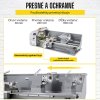 Malý sústruh na kov 220x600 mm, 750 W, s rozsahom závitov 8-44 TPI so 4-cestným revolverom