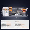 Malý sústruh na kov 180 × 360 mm, 500 W, s rozsahom závitov 0,5 – 2,5 mm so 4cestným revolverovým stĺpikom
