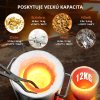 ‚Propanová taviaca pec z nerezovej ocele, 12 kg, 1482°C, pre tavenie kovov, sada s dvojitým plynovým horákom