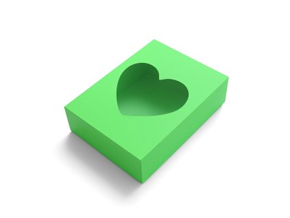 box long green heart