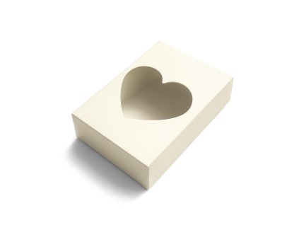 box cream long heart